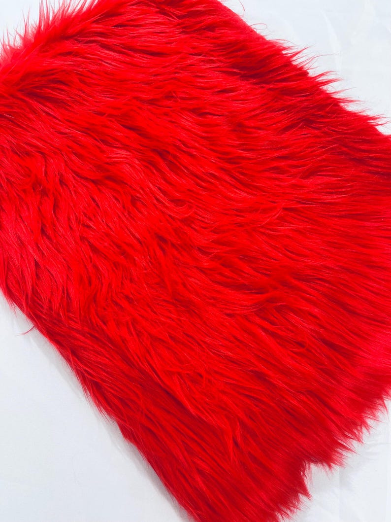 Shaggy Vegan Faux Fur Faux Fur Fabric - 58" Width, Color Options (1 Yard)