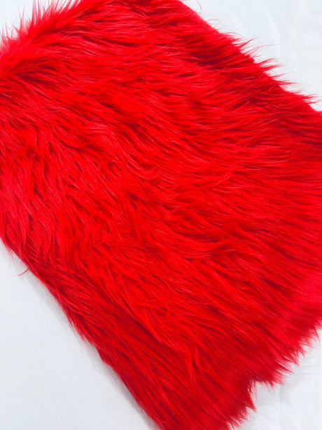 Shaggy Vegan Faux Fur Faux Fur Fabric - 58" Width, Color Options (1 Yard)