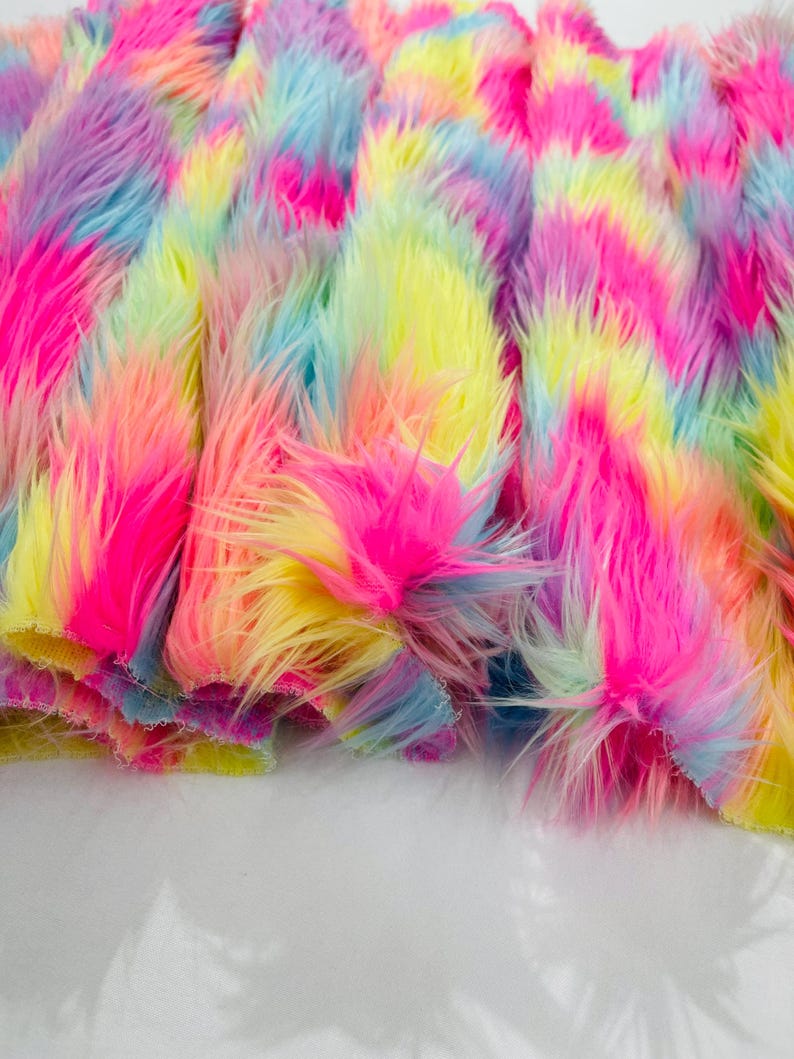 Shaggy Vegan Faux Fur Faux Fur Fabric - 58" Width, Color Options (1 Yard)