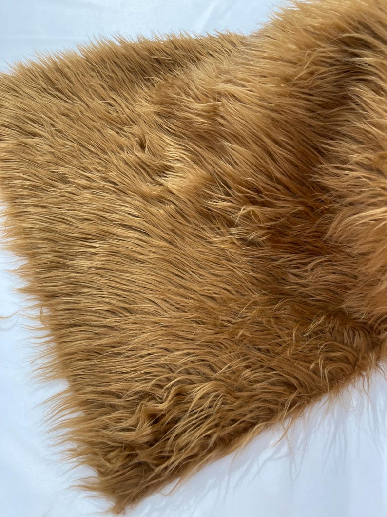 Shaggy Vegan Faux Fur Faux Fur Fabric - 58" Width, Color Options (1 Yard)