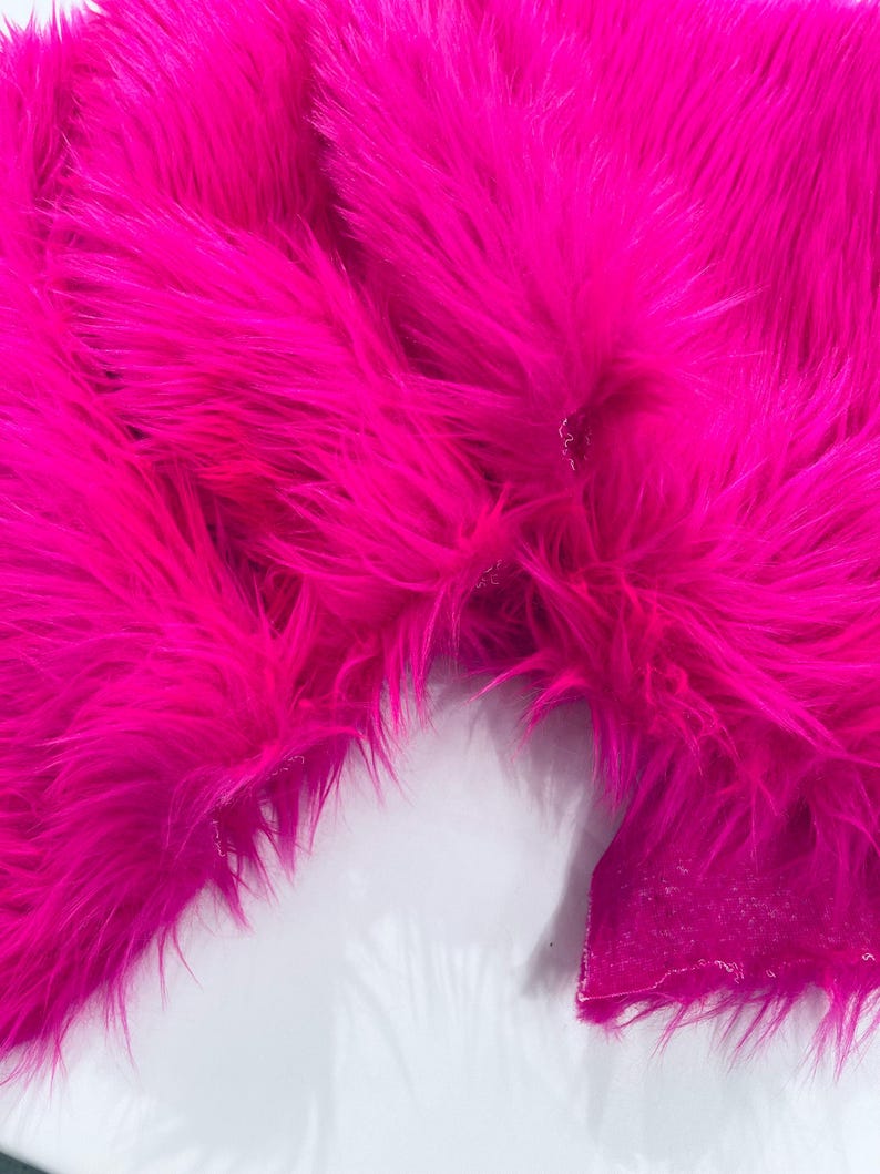 Shaggy Vegan Faux Fur Faux Fur Fabric - 58" Width, Color Options (1 Yard)