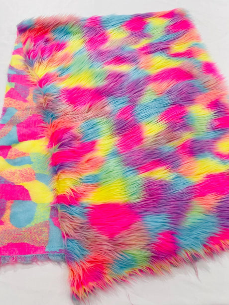 Shaggy Vegan Faux Fur Faux Fur Fabric - 58" Width, Color Options (1 Yard)