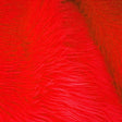 Fire Red Faux Fake Fur Long Pile Shaggy Fabric,