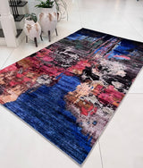 Shah-20 Polyester Fabric - Foldable Anti-Slip Area Rug, Machine Made, 5' X 8' (1 Piece)