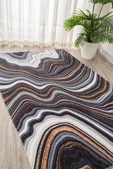 SHAH-27 Polyester Fabric - Foldable Anti-Slip Area Rug, 5' X 8' And 8' X 11' (1 Piece)