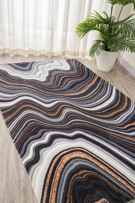 SHAH-27 Polyester Fabric - Foldable Anti-Slip Area Rug, 5' X 8' And 8' X 11' (1 Piece)