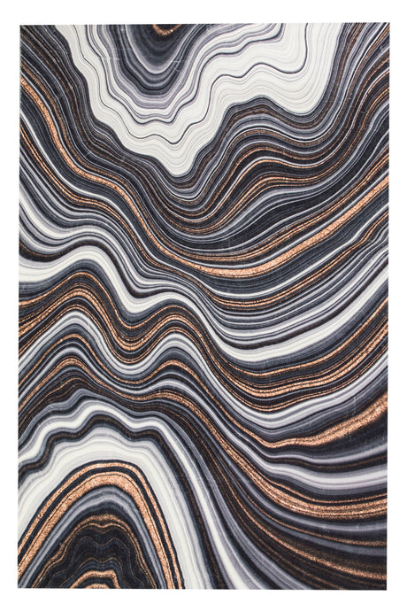 SHAH-27 Polyester Fabric - Foldable Anti-Slip Area Rug, 5' X 8' And 8' X 11' (1 Piece)