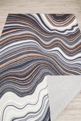 SHAH-27 Polyester Fabric - Foldable Anti-Slip Area Rug, 5' X 8' And 8' X 11' (1 Piece)