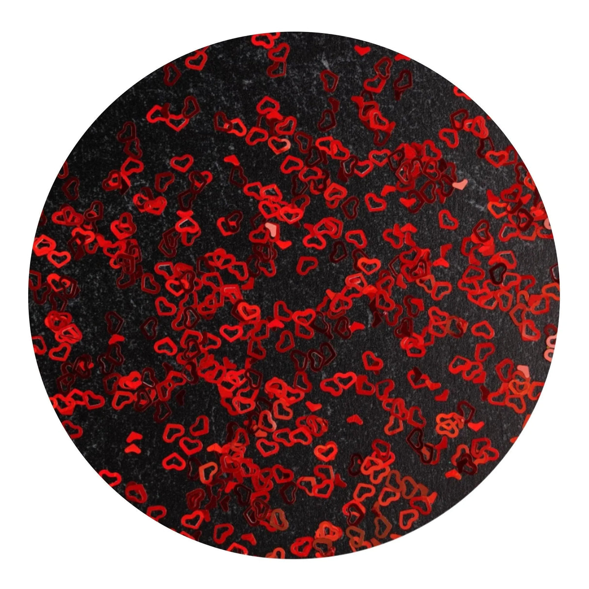 Shaped Glitter Valentine - Heart Red Fancy Small (2 oz Bag)