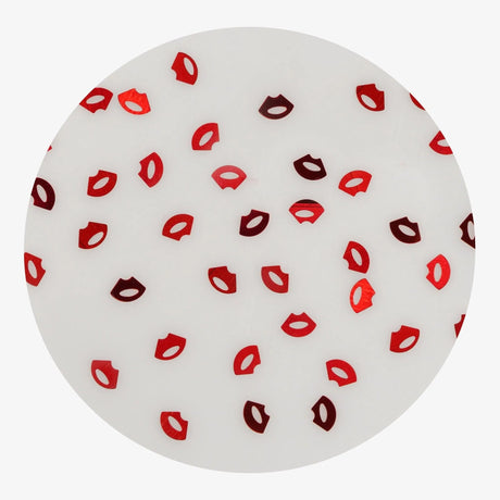Shaped Glitter Valentine - Lips Fancy Red (2 oz Bag)