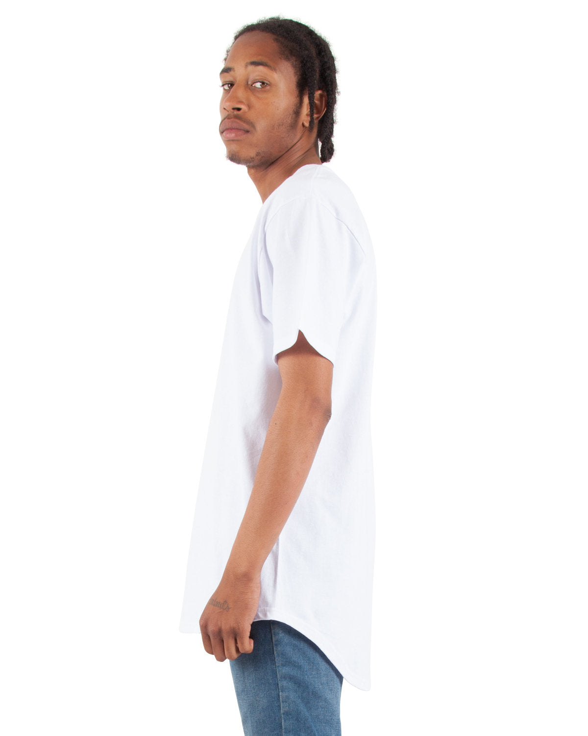 Adult Curved Hem Long T-Shirt