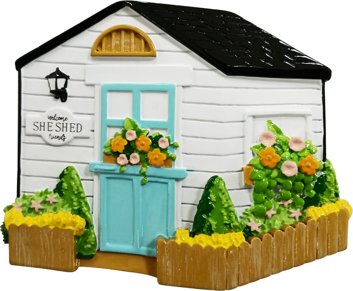 3" She Shed Customizable Ornament