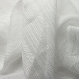 Sheer Drapery Fabric Stripe Embroidered 110" Polyester