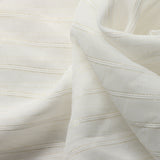 Sheer Drapery Fabric Stripe Embroidered 110" Polyester