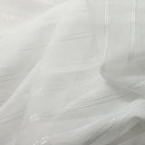Sheer Drapery Fabric Stripe Embroidered 110" Polyester