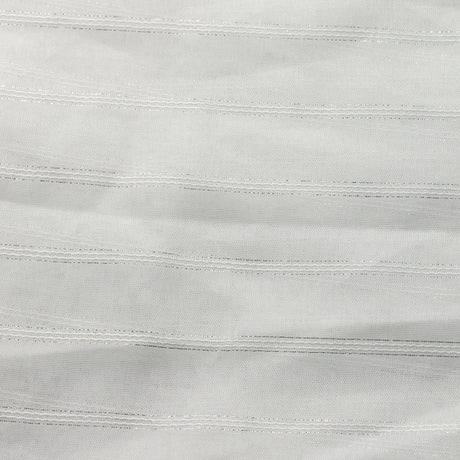 Sheer Drapery Fabric Stripe Embroidered 110" Polyester