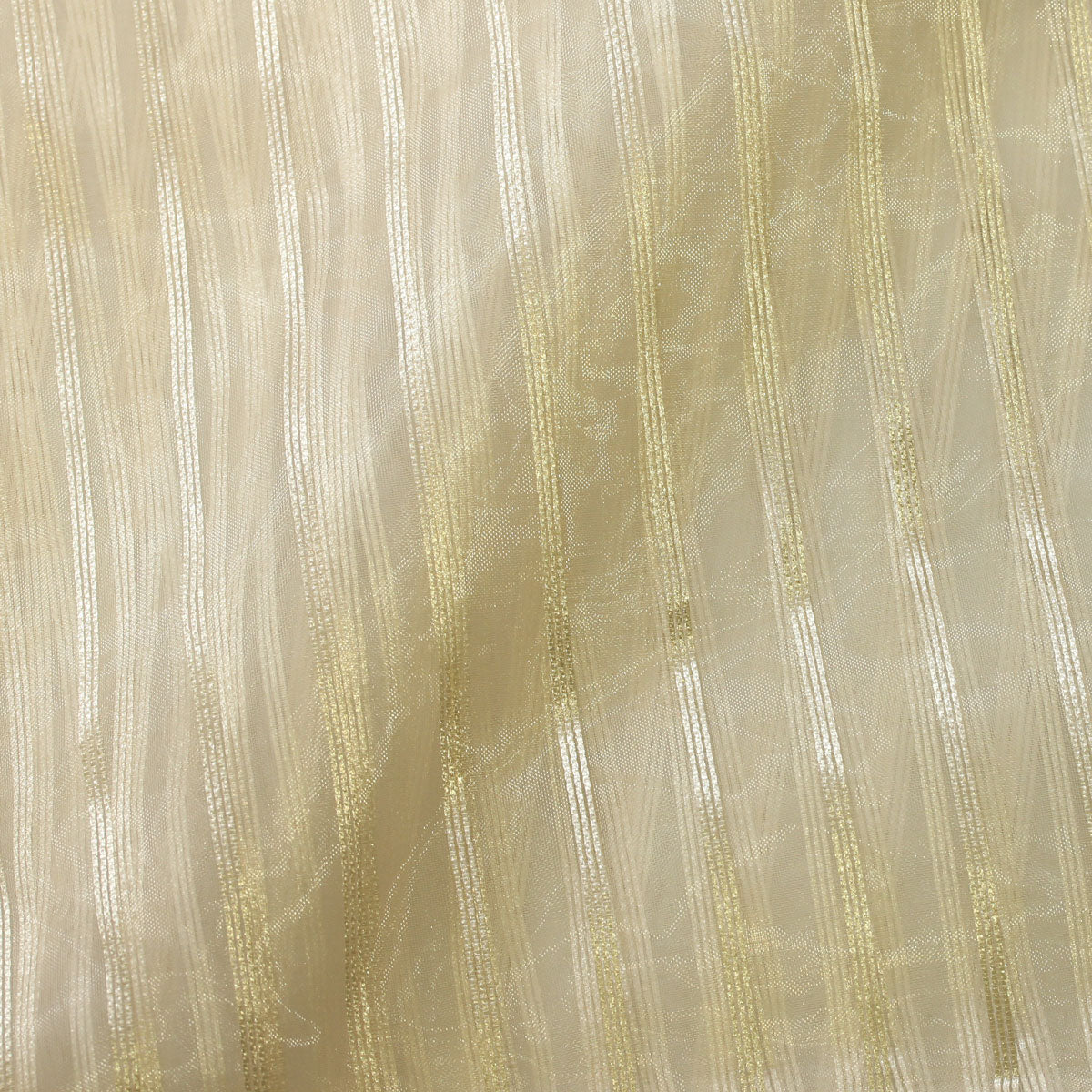 Sheer Drapery Fabric Stripe Embroidered 110" Polyester