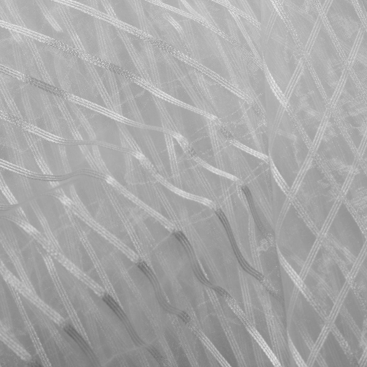 Sheer Drapery Fabric Stripe Embroidered 110" Polyester