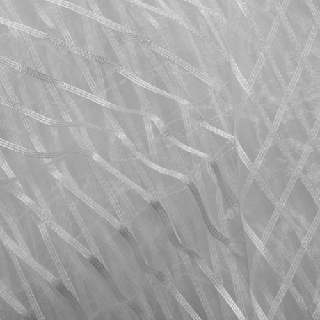 Sheer Drapery Fabric Stripe Embroidered 110" Polyester
