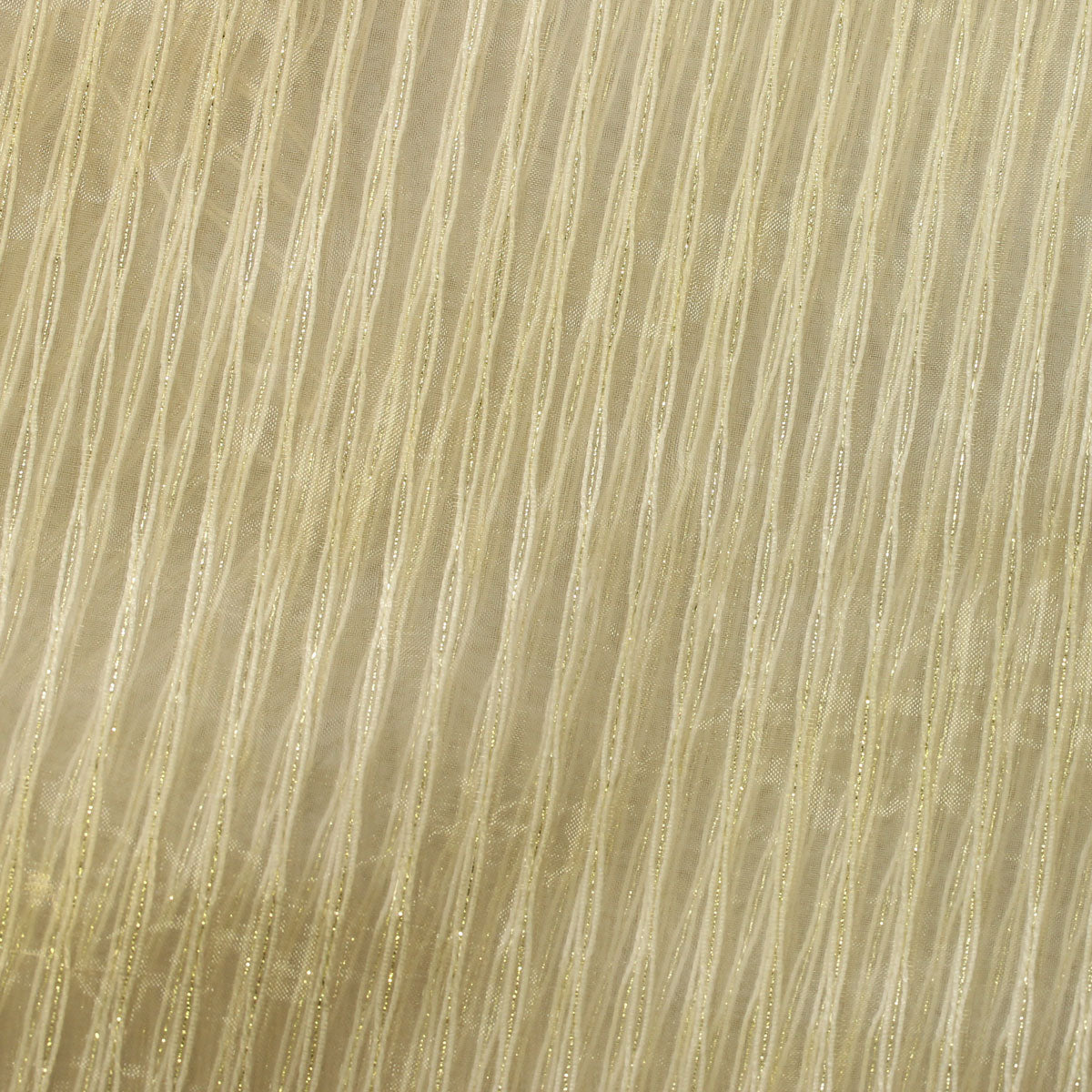 Sheer Drapery Fabric Stripe Embroidered 110" Polyester
