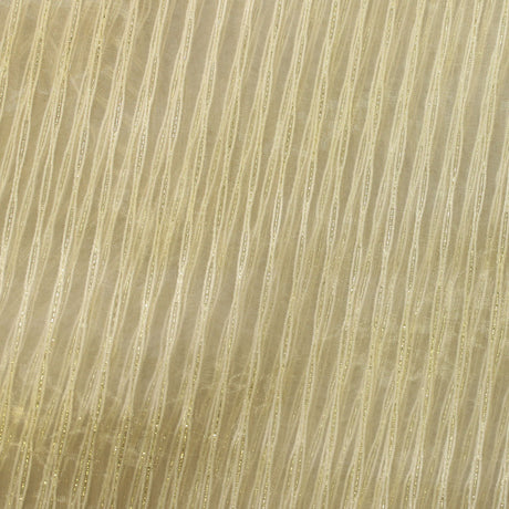 Sheer Drapery Fabric Stripe Embroidered 110" Polyester