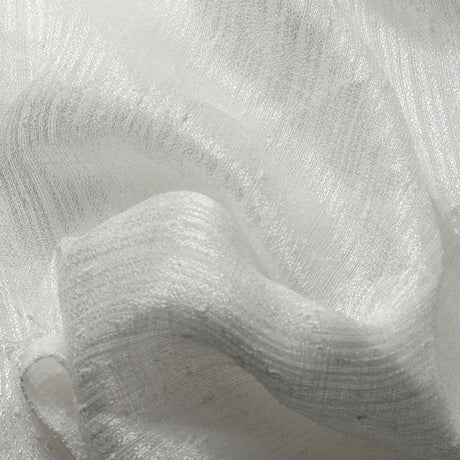 Sheer Polyester Drapery Fabric 110" Gray Ivory White