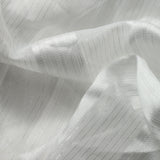 Sheer Drapery Fabric Stripe Embroidered 110" Polyester
