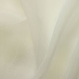 Sheer Polyester Drapery Fabric 110" Gray Ivory White