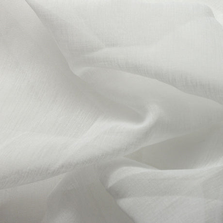 Sheer Polyester Drapery Fabric 110" Gray Ivory White