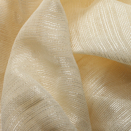 Sheer Drapery Fabric Stripe Embroidered 110" Polyester