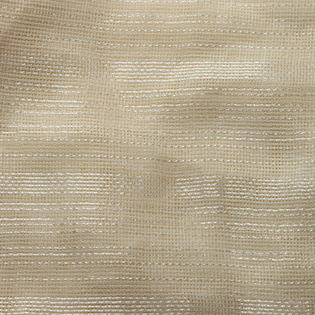 Sheer Drapery Fabric Stripe Embroidered 110" Polyester
