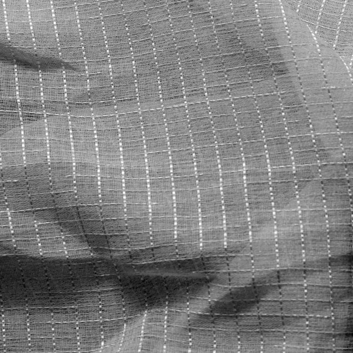 Sheer Drapery Fabric Stripe Embroidered 110" Polyester