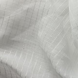 Sheer Drapery Fabric Stripe Embroidered 110" Polyester