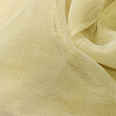 Sheer Drapery Fabric Stripe Embroidered 110" Polyester