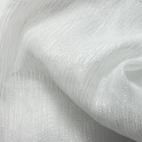 Sheer Drapery Fabric Stripe Embroidered 110" Polyester