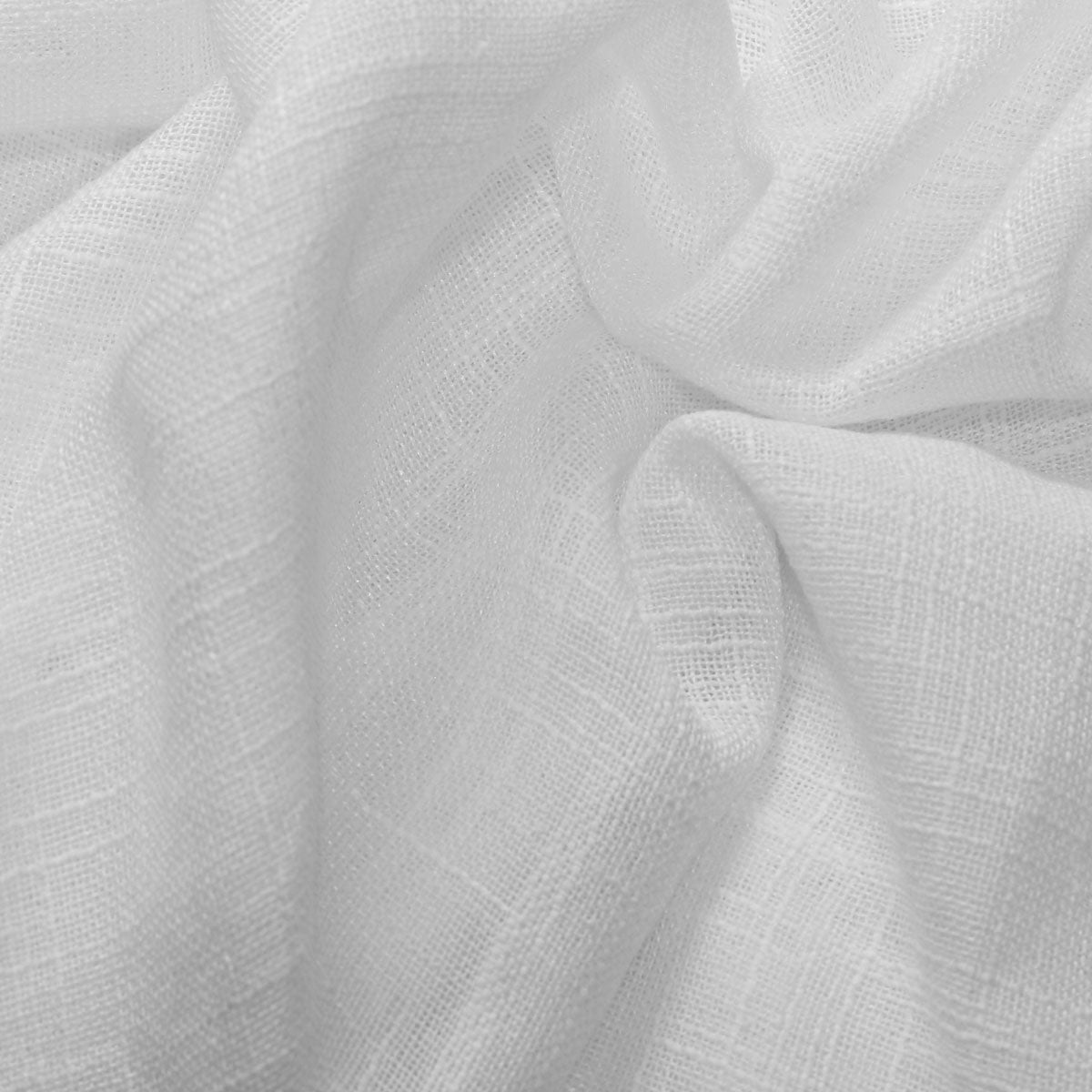 Sheer Polyester Drapery Fabric 110" Gray Ivory White