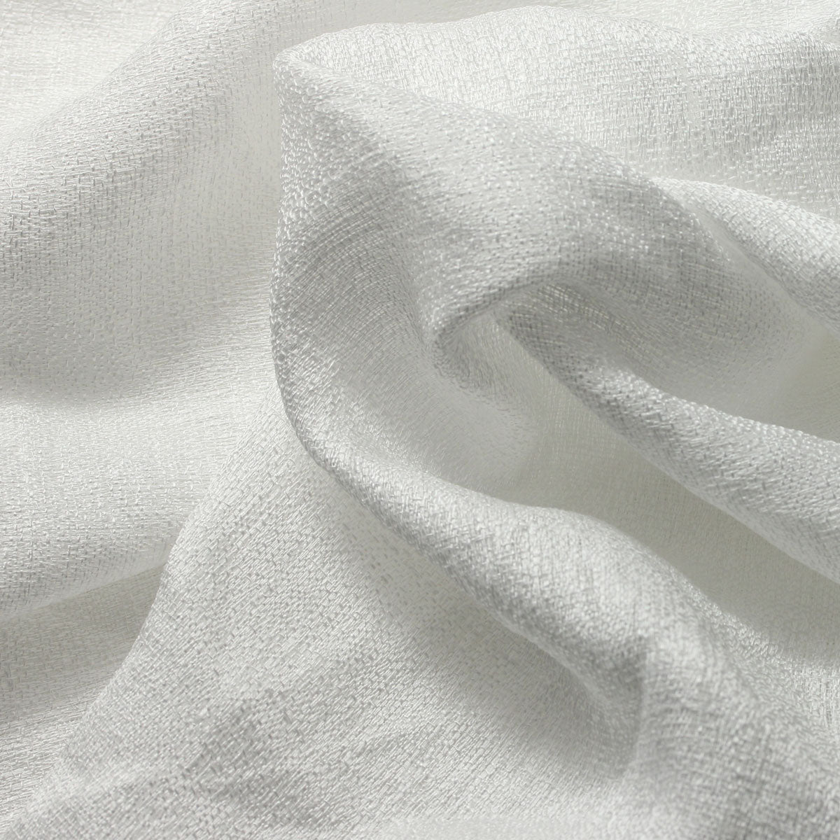 Sheer Polyester Drapery Fabric 110" Gray Ivory White