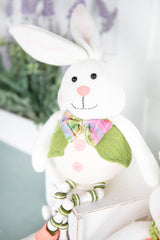 16” B/O Lighted Fabric Easter Bunny Shelf Sitter