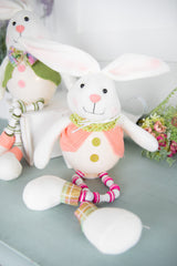 16” B/O Lighted Fabric Easter Bunny Shelf Sitter