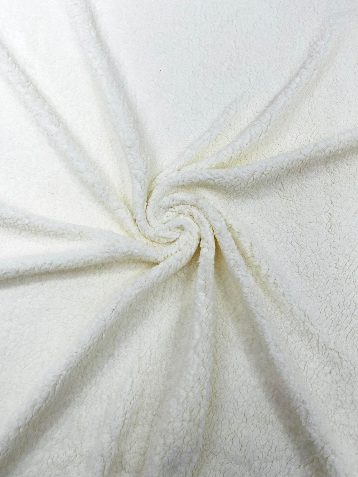 Sherpa Faux Fur Fleece Polyester Fabric - 58" Width, 15% Vertical Stretch, 280 GSM, Abrasion Resistant (1 Yard)