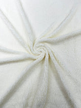 Sherpa Faux Fur Fleece Polyester Fabric - 58" Width, 15% Vertical Stretch, 280 GSM, Abrasion Resistant (1 Yard)