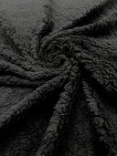 Sherpa Faux Fur Fleece Polyester Fabric - 58" Width, 15% Vertical Stretch, 280 GSM, Abrasion Resistant (1 Yard)