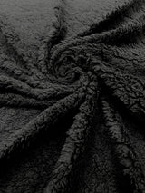 Sherpa Faux Fur Fleece Polyester Fabric - 58" Width, 15% Vertical Stretch, 280 GSM, Abrasion Resistant (1 Yard)