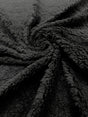 Sherpa Faux Fur Fleece Polyester Fabric - 58" Width, 15% Vertical Stretch, 280 GSM, Abrasion Resistant (1 Yard)