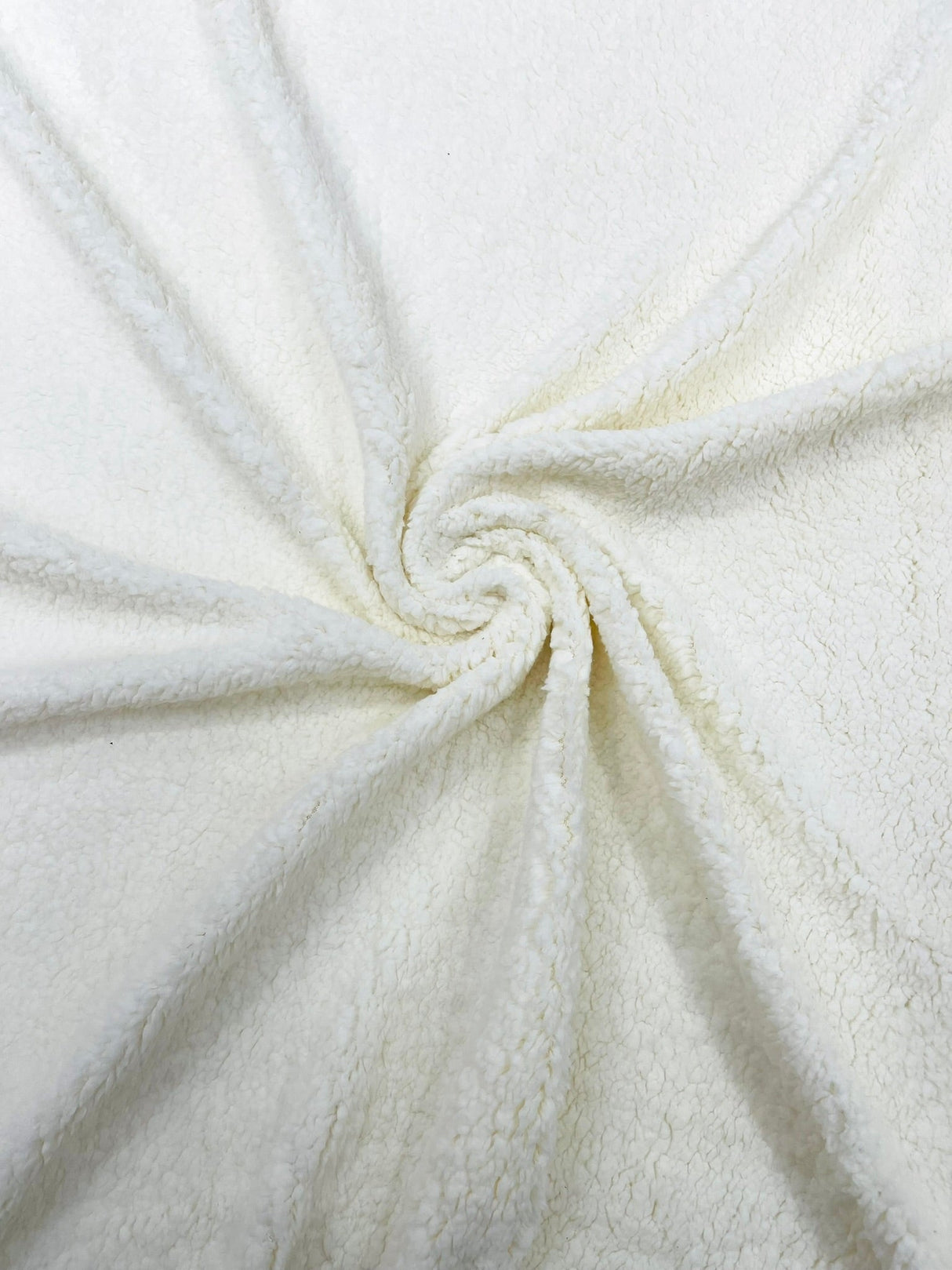 Sherpa Faux Fur Fleece Polyester Fabric - 58" Width, 15% Vertical Stretch, 280 GSM, Abrasion Resistant (1 Yard)