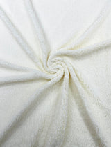 Sherpa Faux Fur Fleece Polyester Fabric - 58" Width, 15% Vertical Stretch, 280 GSM, Abrasion Resistant (1 Yard)