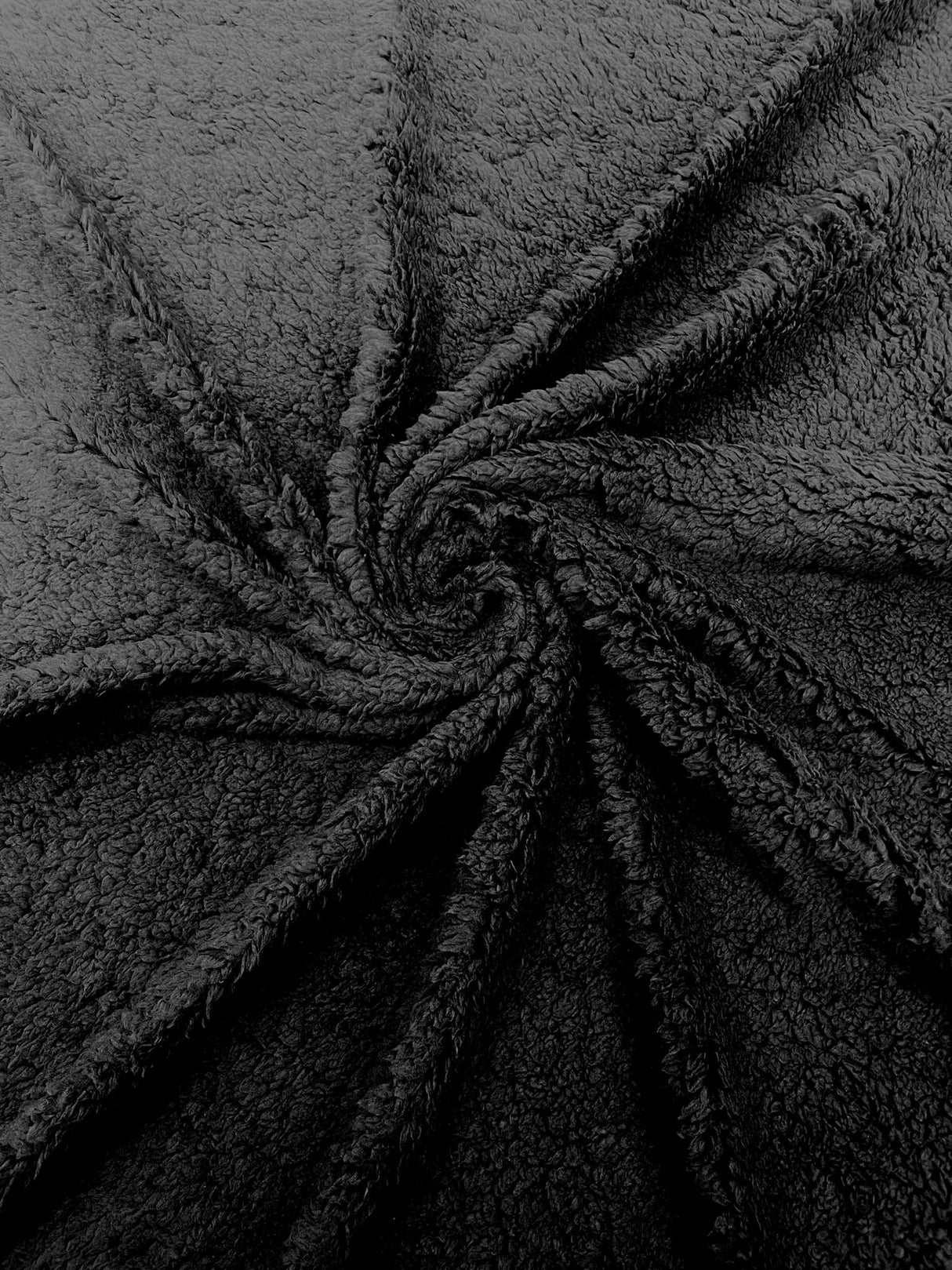 Sherpa Faux Fur Fleece Polyester Fabric - 58" Width, 15% Vertical Stretch, 280 GSM, Abrasion Resistant (1 Yard)