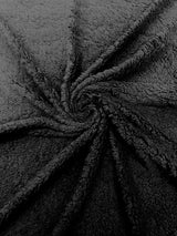 Sherpa Faux Fur Fleece Polyester Fabric - 58" Width, 15% Vertical Stretch, 280 GSM, Abrasion Resistant (1 Yard)