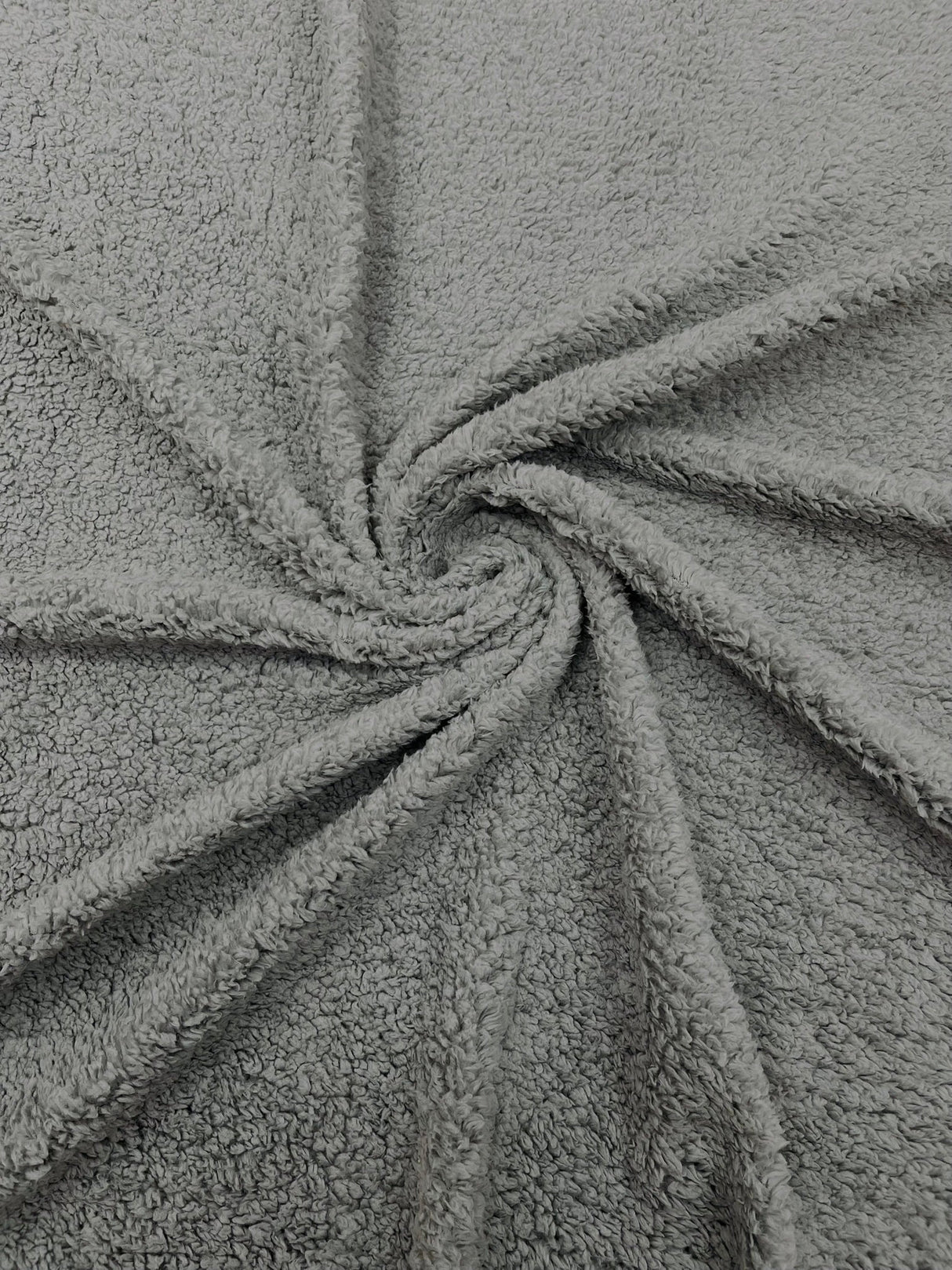 Sherpa Faux Fur Fleece Polyester Fabric - 58" Width, 15% Vertical Stretch, 280 GSM, Abrasion Resistant (1 Yard)