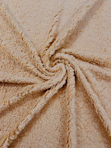 Sherpa Faux Fur Fleece Polyester Fabric - 58" Width, 15% Vertical Stretch, 280 GSM, Abrasion Resistant (1 Yard)
